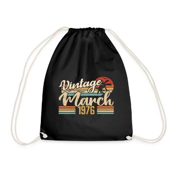 Cadeau Anniversaire Mars 1976 Cadeau Mars 1976 - Sac de sport léger - noir - Devant