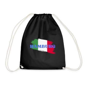 Hamburg - Drawstring Bag - black - Front