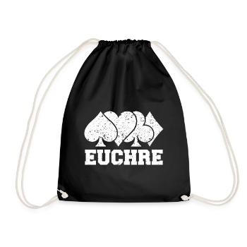 Euchre Vintage Euchre Kartenspiel - Turnbeutel - Schwarz - Vorne