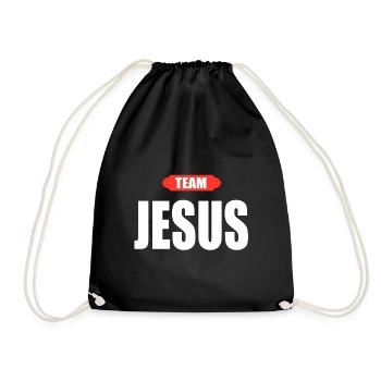 Team Jesus Christ God Christian - Drawstring Bag - black - Front