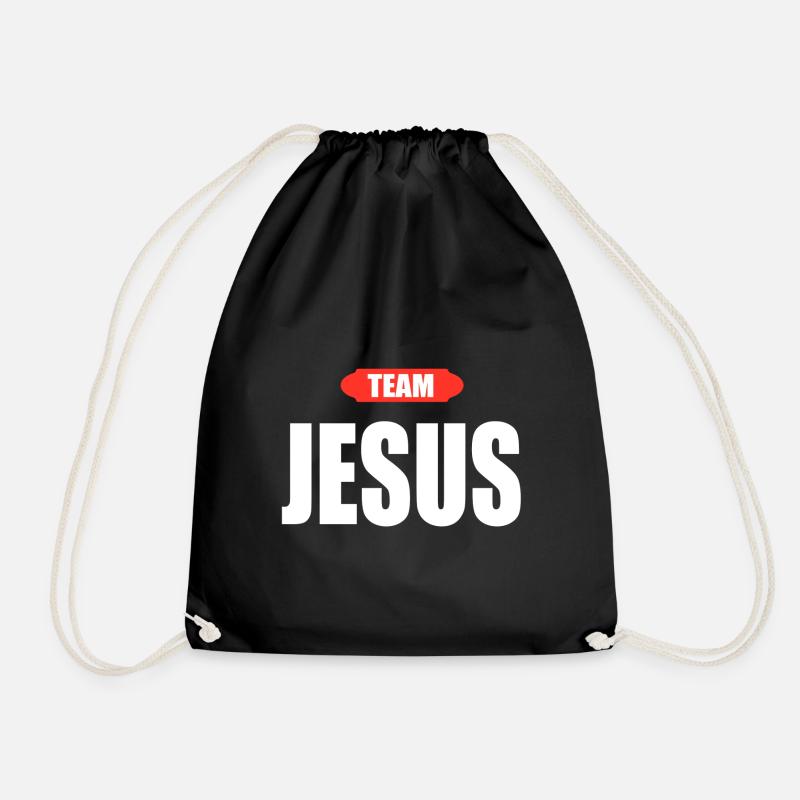 Team Jesus Christus Gott christlich - Turnbeutel - Schwarz