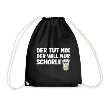 Pfälzer wine spritzer spritzer funny gift Pälzer - Drawstring Bag - black - Front
