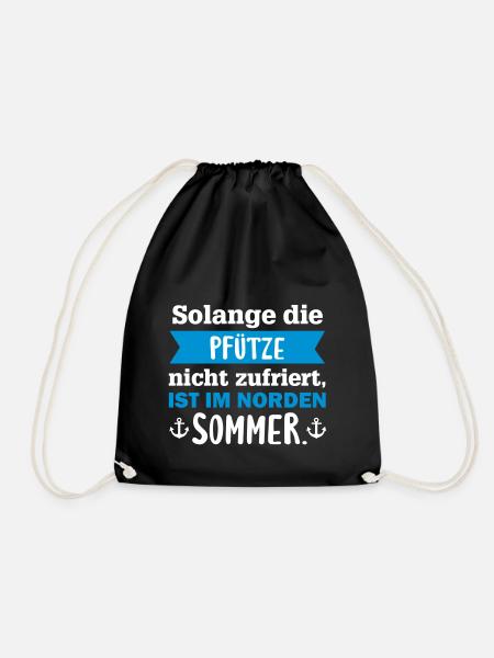 Solange die Pfütze nicht zufriert, Norden Sommer - Turnbeutel - Schwarz