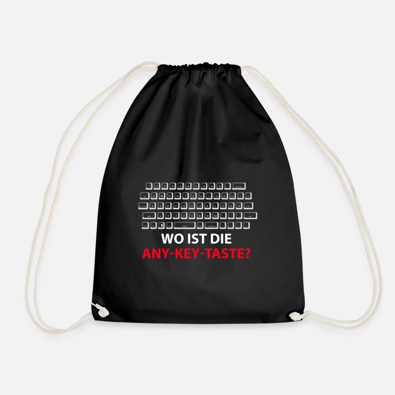 Wo ist die Any-Key-Taste? Any Key - Turnbeutel - Schwarz