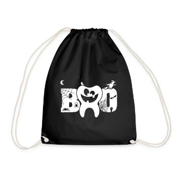 Dentist Halloween Costume Dental Assistant - Drawstring Bag - black - Front