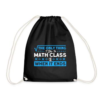 Math Mathematics Science Math Gift - Drawstring Bag - black - Front