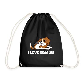 Beagles - I love beagles - Sac de sport léger - noir - Devant