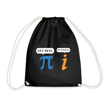 Get Real Be Rational Mathematikprofessor - Turnbeutel - Schwarz - Vorne
