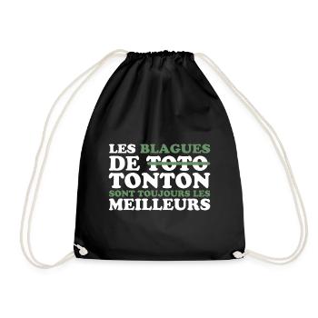 Meilleurs tontons cadeau pour tonton drôle - Sac de sport léger - noir - Devant
