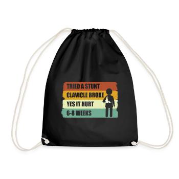 Clavicle Broke Broken Clavicle - Drawstring Bag - black - Front