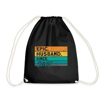 15ème anniversaire de mariage Couple Design 15 ans de mariage - Sac de sport léger - noir - Devant