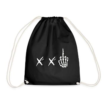 straight kiss death punk - Turnbeutel - Schwarz - Vorne