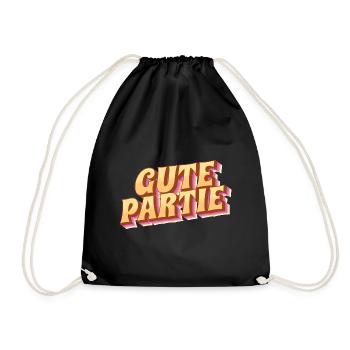 Gute Partie - Turnbeutel - Schwarz - Vorne