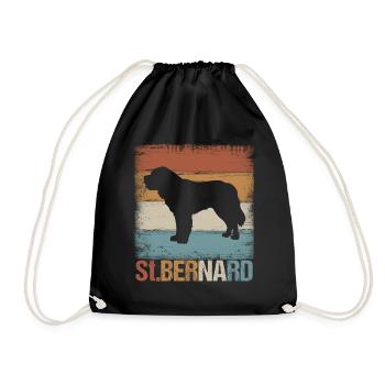 Saint Bernard St Bernard chien de race suisse - Sac de sport léger - noir - Devant