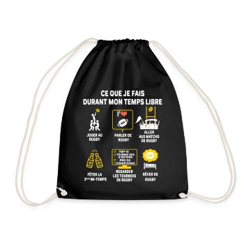 Rugby supporter Joueur Cadeau Humour rugby - Sac de sport léger - noir - Devant