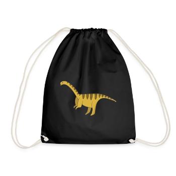 Dinosaur herbivores - Drawstring Bag - black - Front