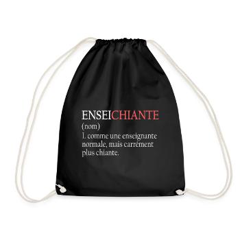 Enseichiante Prof Enseignante Humour - Sac de sport léger - noir - Devant