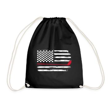 America Golfer USA July 4 Golfer - Drawstring Bag - black - Front