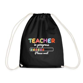 Enseignants en cours Veuillez patienter / études scolaires - Sac de sport léger - noir - Devant