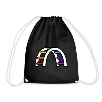 LGBTQ Pride Bridge - Drawstring Bag - black - Front