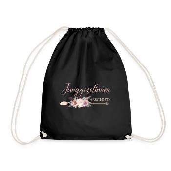 JUNGGESELLINNENABSCHIED BLUMENBOUQUET BOHO PFEIL - Turnbeutel - Schwarz - Vorne