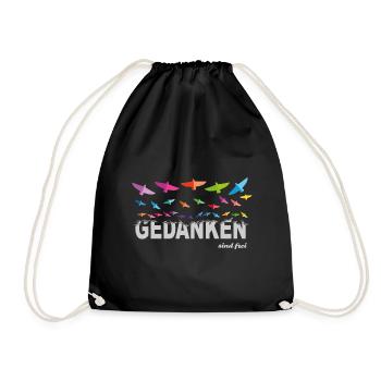 Gedanken sind frei (Birds-Edition) - Turnbeutel - Schwarz - Vorne