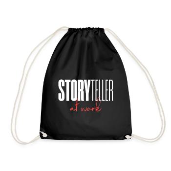 Storyteller at work - Turnbeutel - Schwarz - Vorne