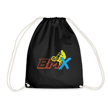 BMX Motocross Extreme BMX Bike Bike Cycling - Drawstring Bag - black - Front
