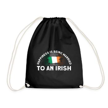 Irland Irische Flagge Irische Ehefrau Geschenk - Turnbeutel - Schwarz - Vorne