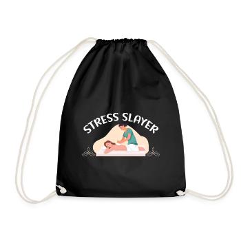 Stresstöter Massage-Therapeut Massage-Therapie - Turnbeutel - Schwarz - Vorne