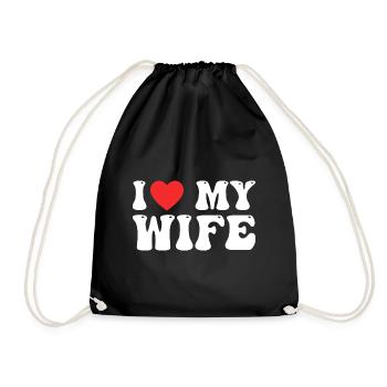 I Love My Wife - Sac de sport léger - noir - Devant