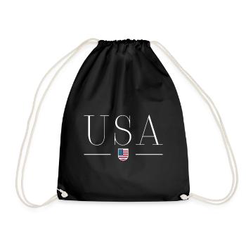 I love USA - Drawstring Bag - black - Front
