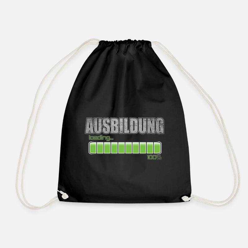 Ausbildung loading 100% Ausbildung abgeschlossen - Turnbeutel - Schwarz