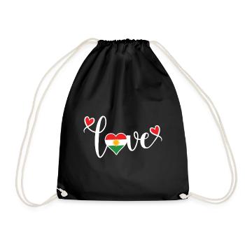 Drapeau du Kurdistan,Kurdistan,Syrie,Irak,Iran,Drapeau - Sac de sport léger - noir - Devant