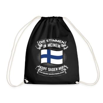 I have to go to Finland! Helsinki Museums Ski Resorts - Drawstring Bag - black - Front
