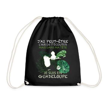 Guadeloupe Thérapie Humour - Sac de sport léger - noir - Devant