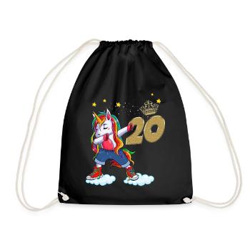 Licorne anniversaire 20 ans Cadeau Humour Femme - Sac de sport léger - noir - Devant