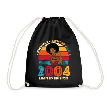 Anniversaire Femme Afro 2004 ils sont limitées - Sac de sport léger - noir - Devant