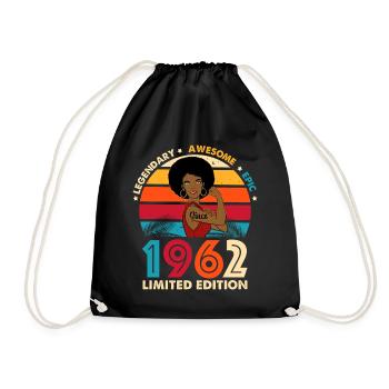 Anniversaire 1962 Vintage édition limitée - Sac de sport léger - noir - Devant
