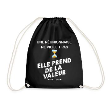 Réunionnaise Femme île La Réunion Citation Humour - Sac de sport léger - noir - Devant