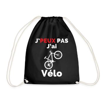 Ich kann kein Fahrrad haben - Turnbeutel - Schwarz - Vorne