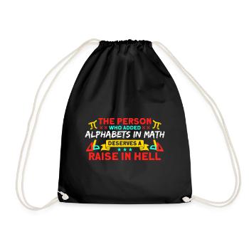 Math Mathematics Science Math Gift - Drawstring Bag - black - Front