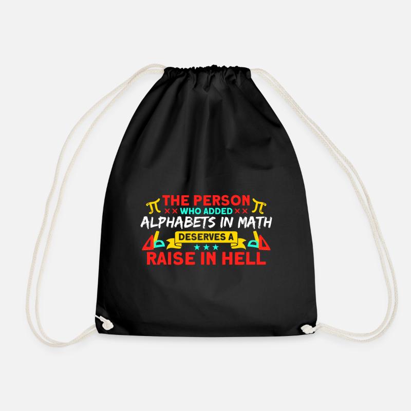Math Mathematics Science Math Gift - Drawstring Bag - black
