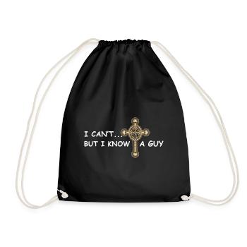 Je ne peux pas mais je connais un gars chrétien de Jésus - Sac de sport léger - noir - Devant