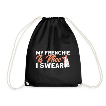 Frenchie Bulldog Français Bulldog Cadeau - Sac de sport léger - noir - Devant