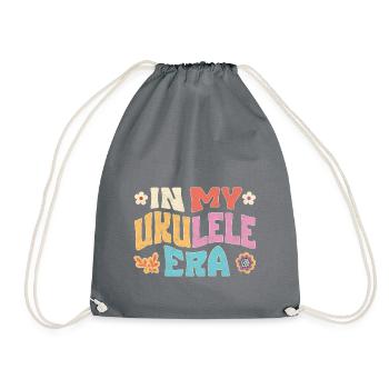 In my Ukulele Era - Drawstring Bag - grey - Front
