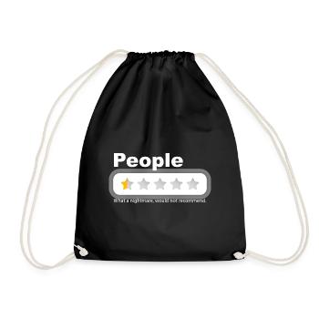 People - what a nightmare low star rating humor - Turnbeutel - Schwarz - Vorne
