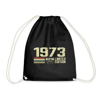 Jahrgang 1973 - Jahrgang 1973 - 51. Retro-Jubiläum - Turnbeutel - Schwarz - Vorne