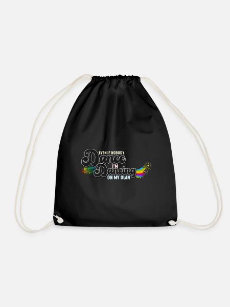 Im Dancing on my own with rainbow design - Turnbeutel - Schwarz