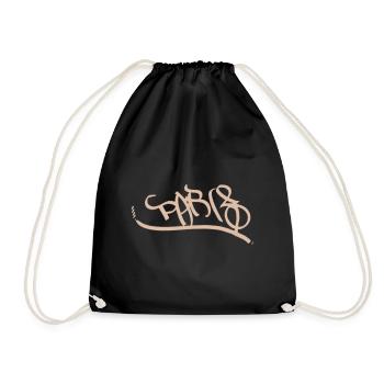 Paris Graffiti Lettering - Drawstring Bag - black - Front